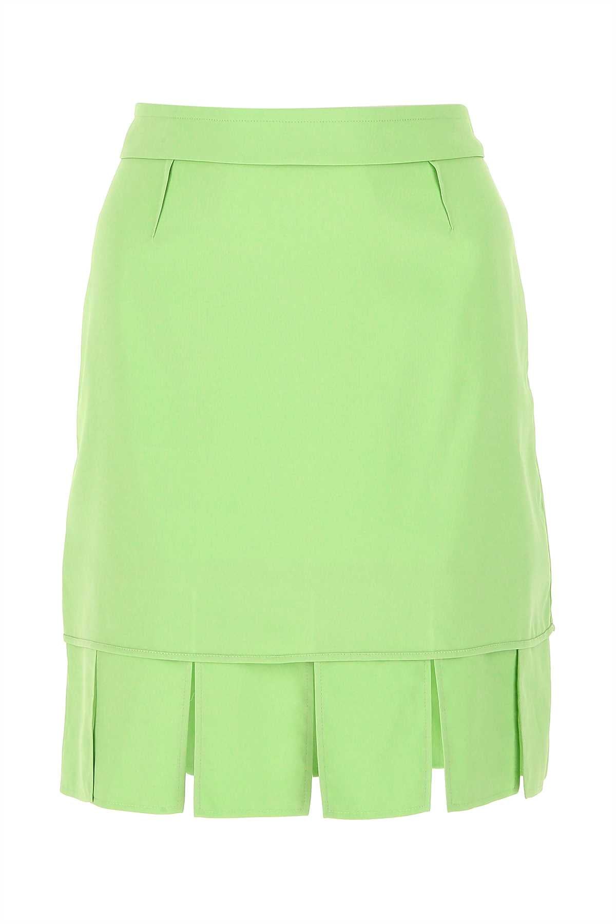 Bottega Veneta Women Pastel Green Stretch Viscose Miniskirt DestGlow