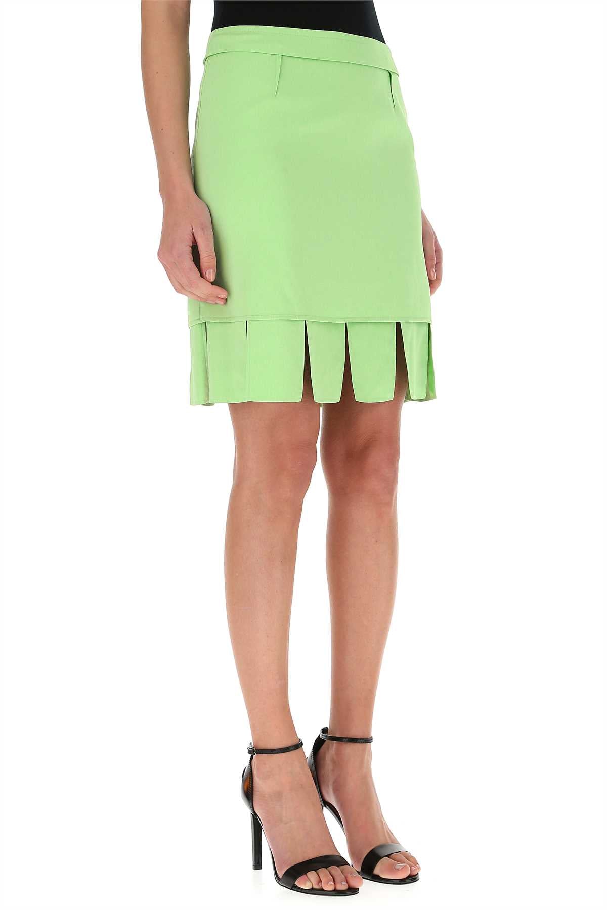 Bottega Veneta Women Pastel Green Stretch Viscose Miniskirt DestGlow
