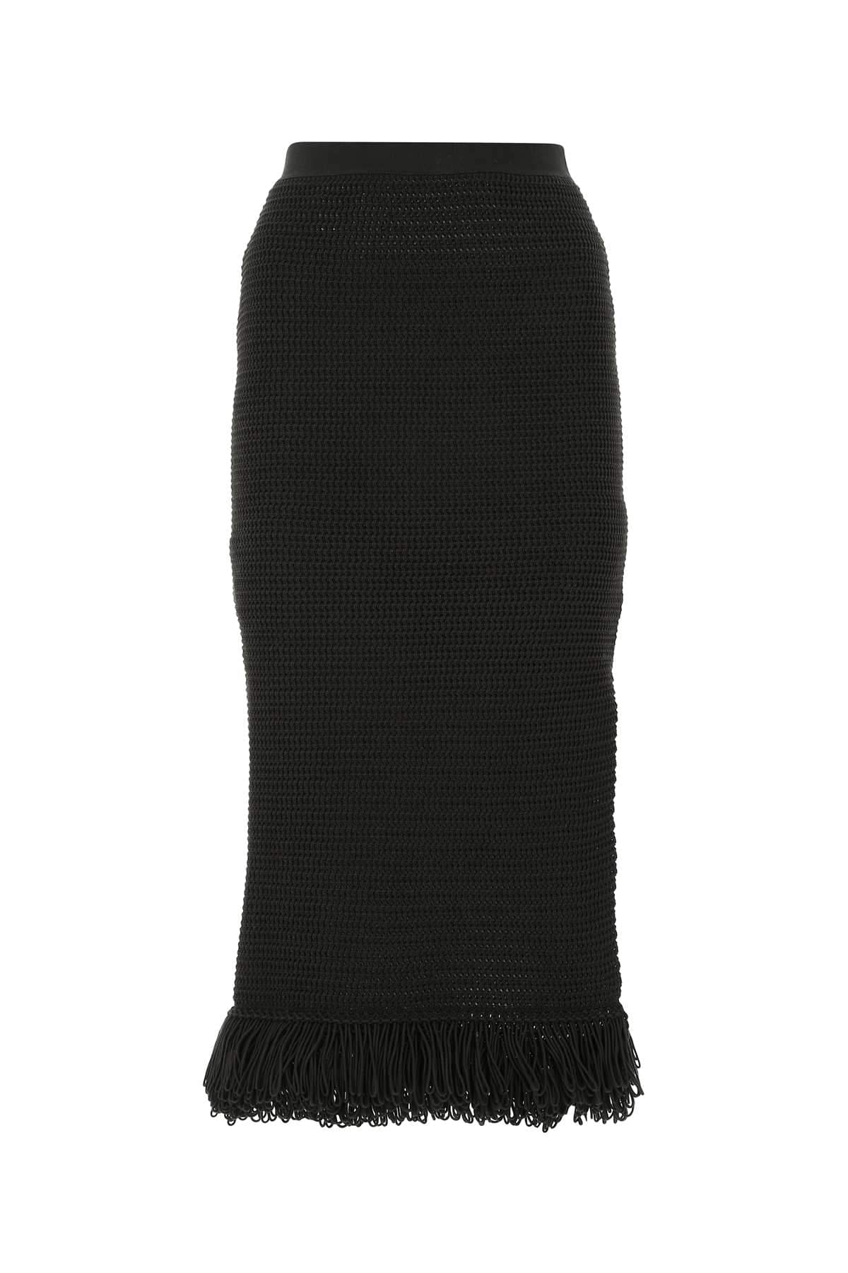 Bottega Veneta Women Dark Brown Cotton Skirt DestGlow