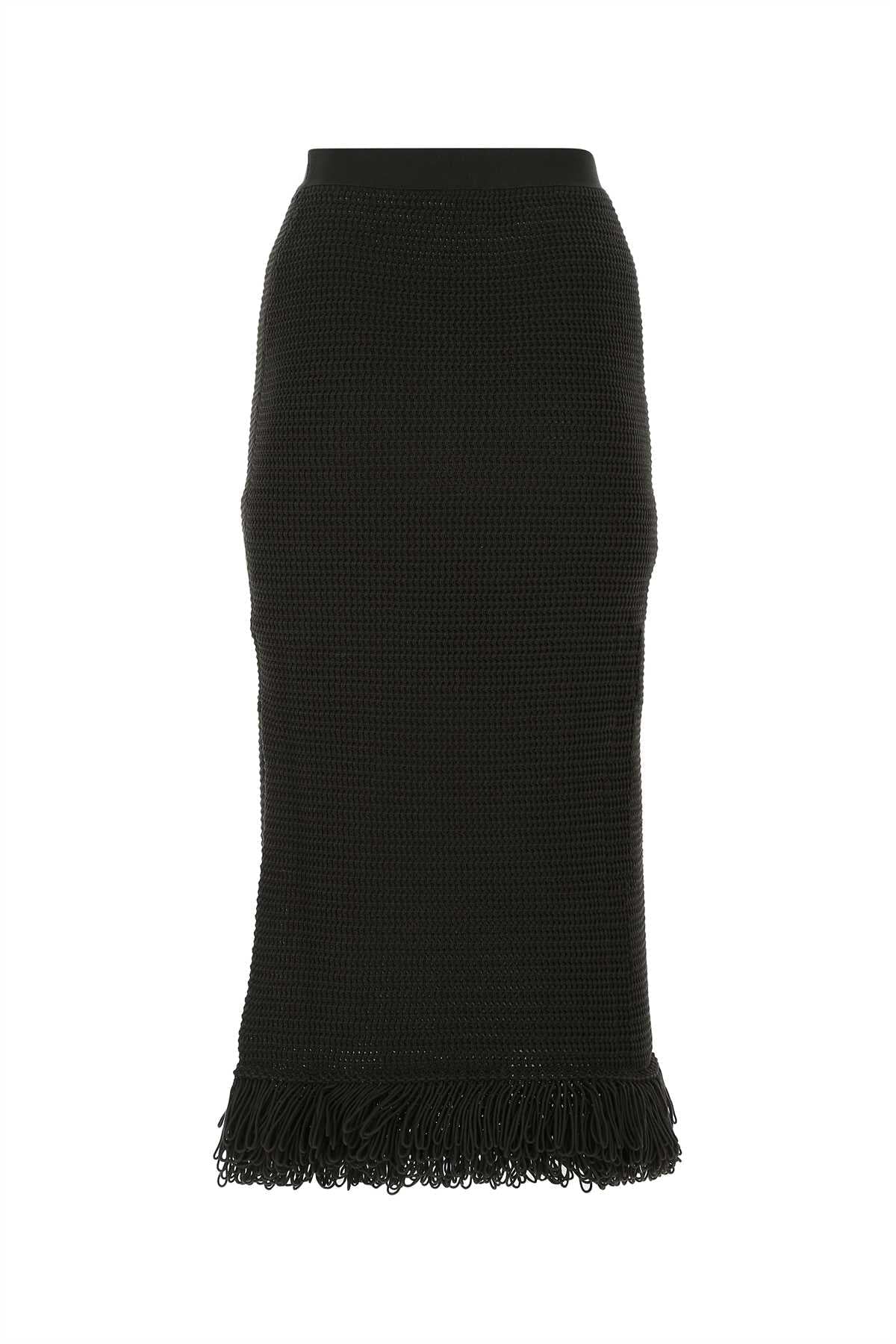 Bottega Veneta Women Dark Brown Cotton Skirt DestGlow