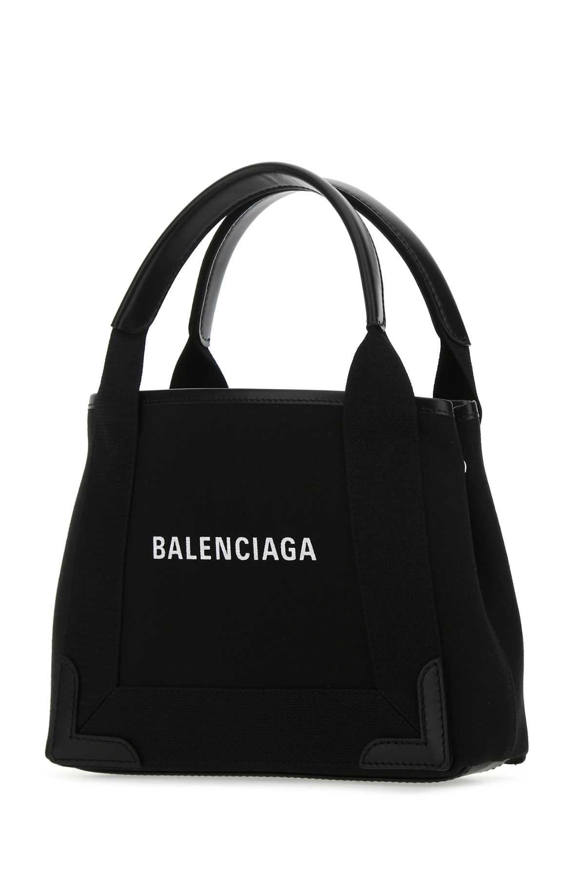 Balenciaga Women Black Canvas Cabas Navy Xs Handbag by Luosophy
