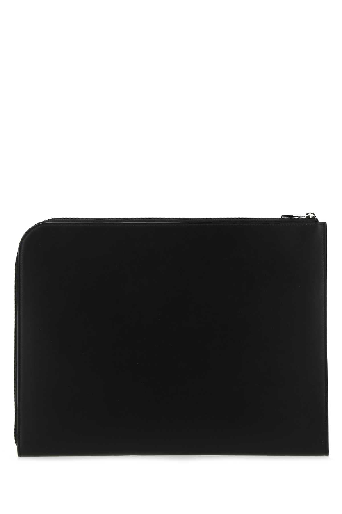 Alexander Mcqueen Men Black Leather Document Holder DestGlow