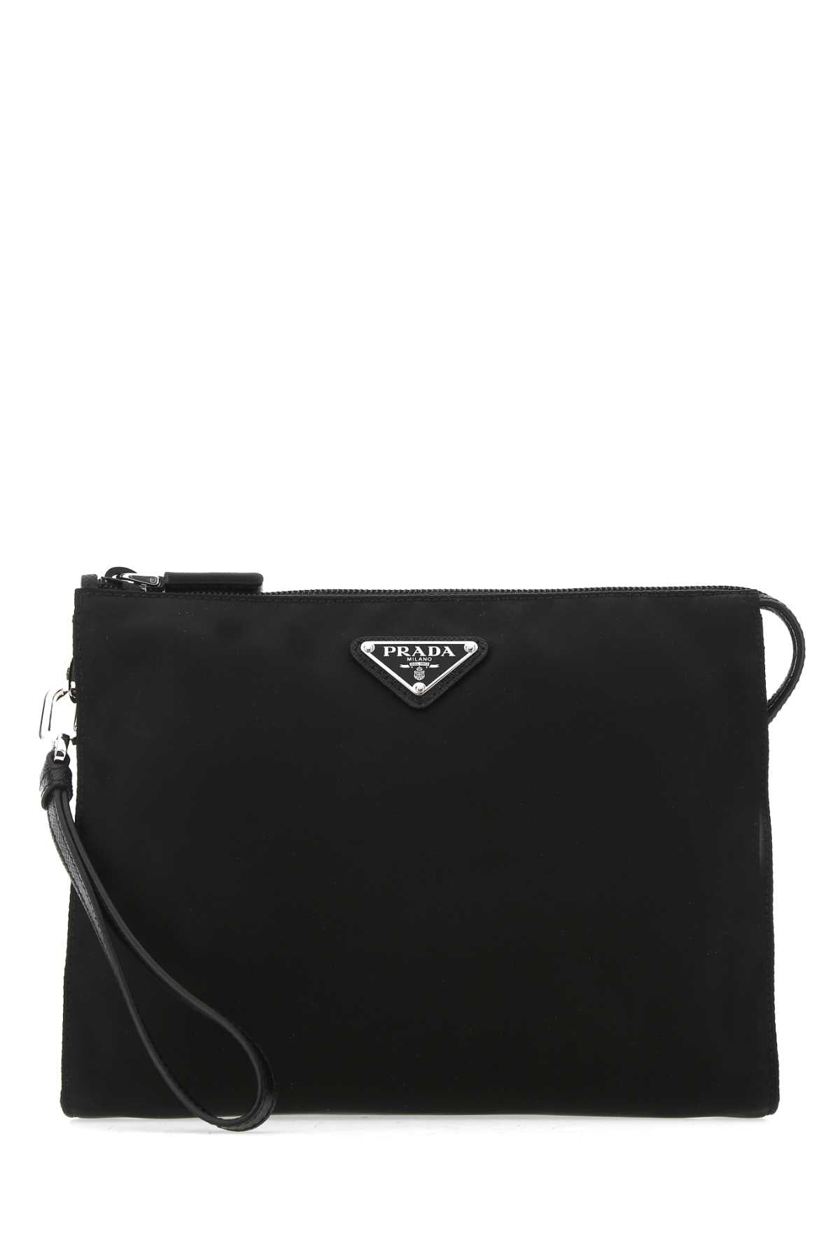Prada Men Black Re-Nylon Clutch DestGlow