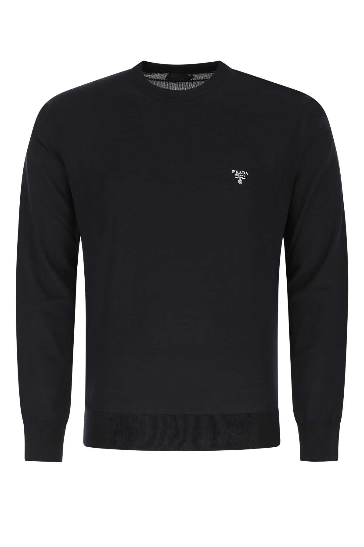 Prada Men Midnight Blue Wool Sweater DestGlow
