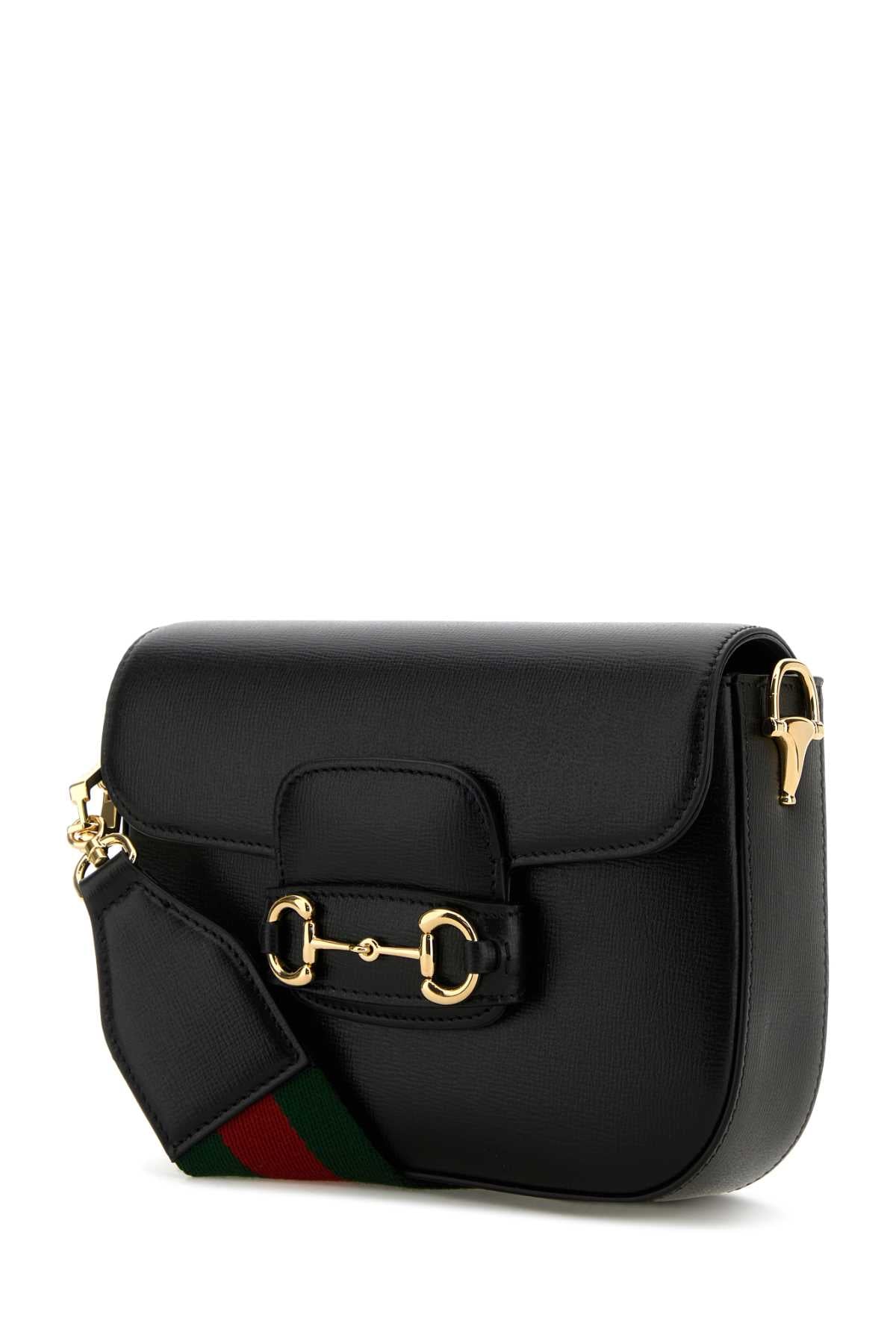 Gucci Women Black Leather Mini Horsebit 1955 Crossbody Bag DestGlow