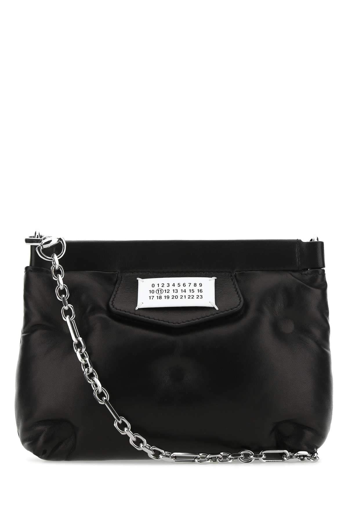 Maison Margiela Women Black Nappa Leather Glam Slam Red Carpet Clutch DestGlow