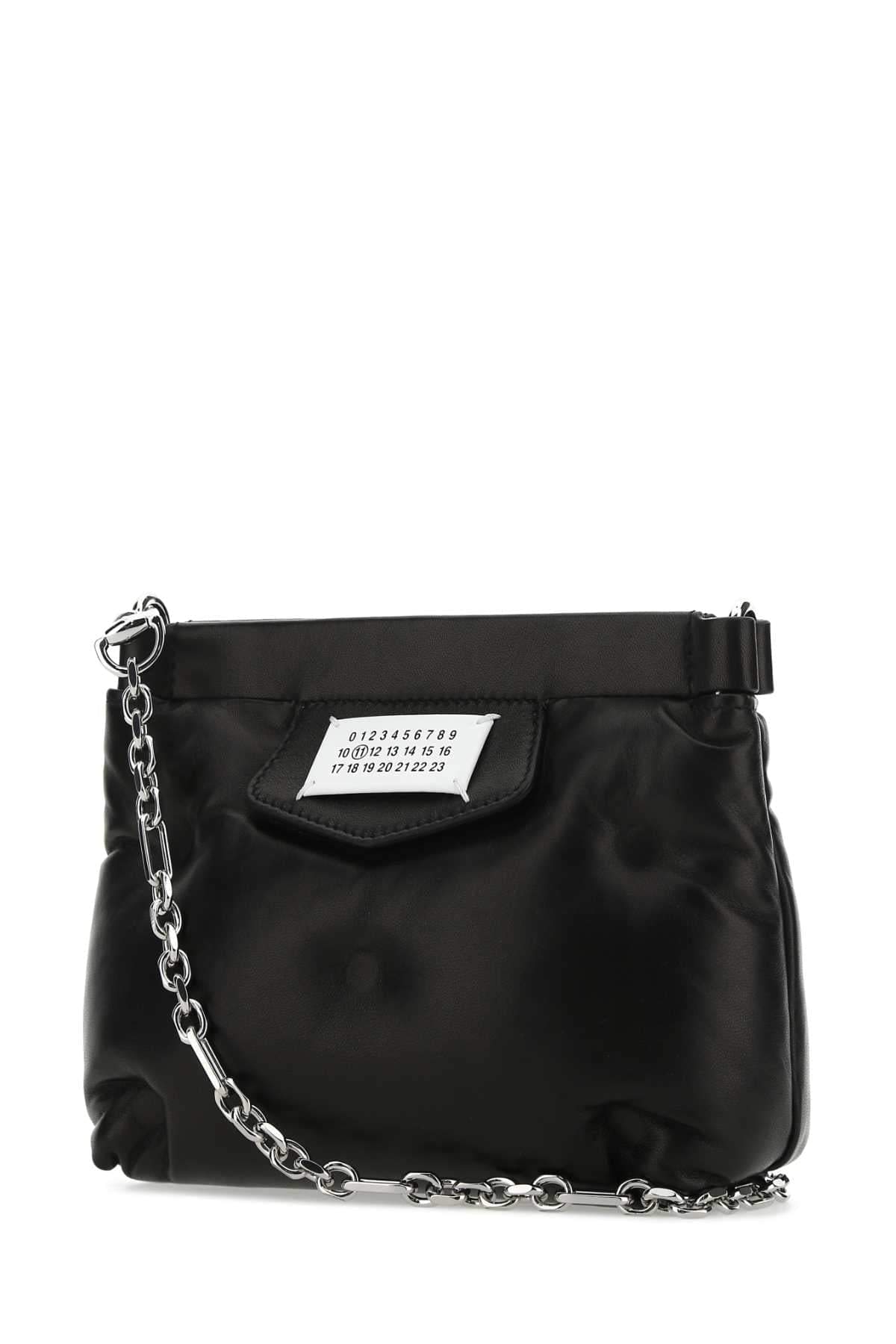 Maison Margiela Women Black Nappa Leather Glam Slam Red Carpet Clutch DestGlow