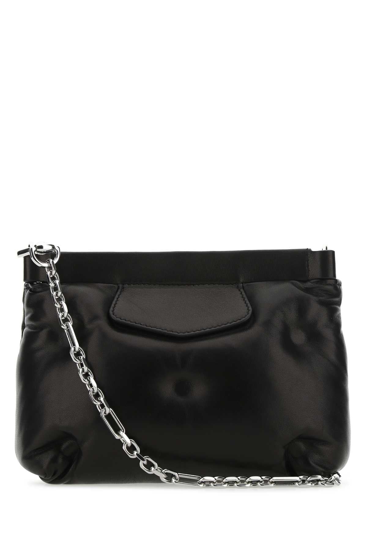 Maison Margiela Women Black Nappa Leather Glam Slam Red Carpet Clutch by Luosophy
