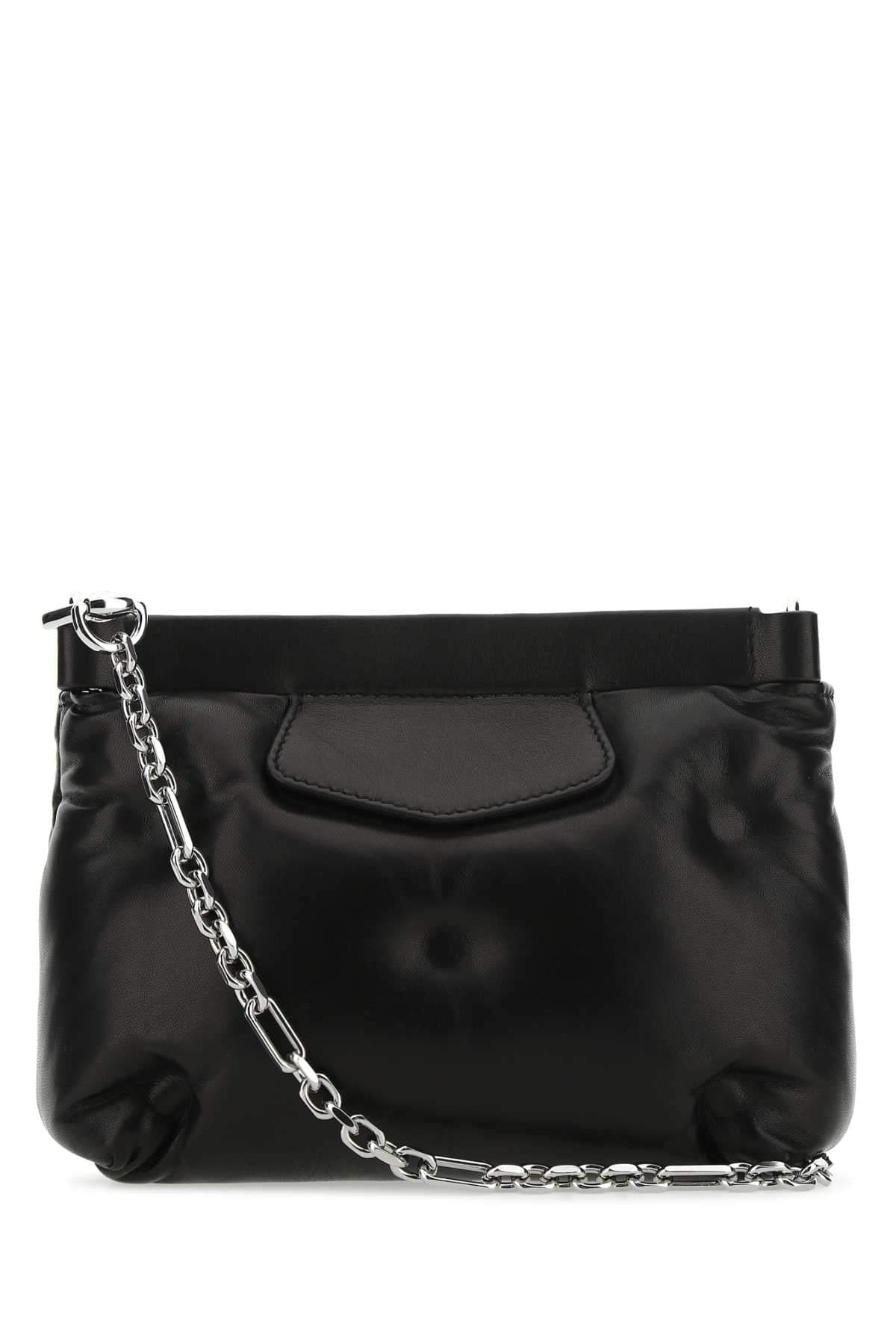 Maison Margiela Women Black Nappa Leather Glam Slam Red Carpet Clutch DestGlow