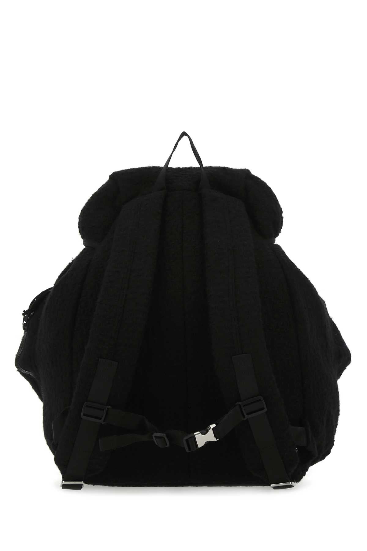 Ader Error Men Black Boucle Backpack by Luosophy