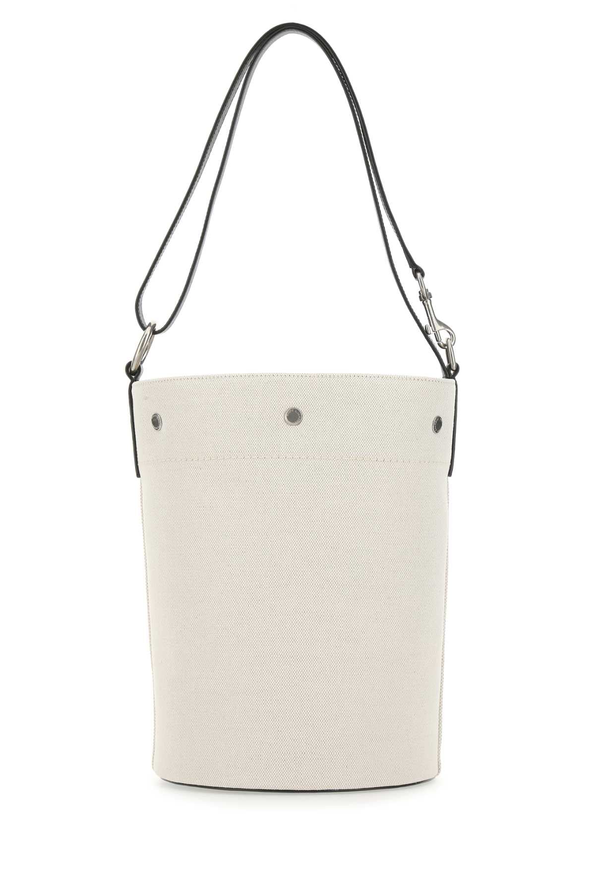 Saint Laurent Women Two-Tone Canvas And Leather Medium Rive Gauche Bucket Bag by Luosophy