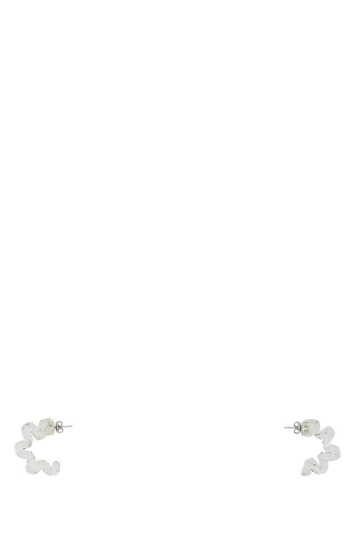 Bottega Veneta Women Transparent Glass Turn Earrings by Luosophy
