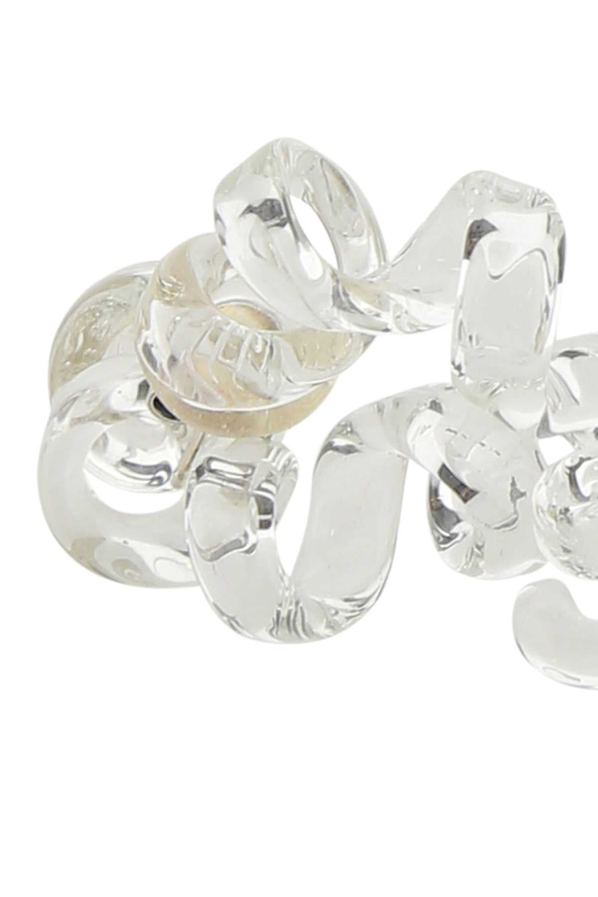 Bottega Veneta Women Transparent Glass Turn Earrings by Luosophy