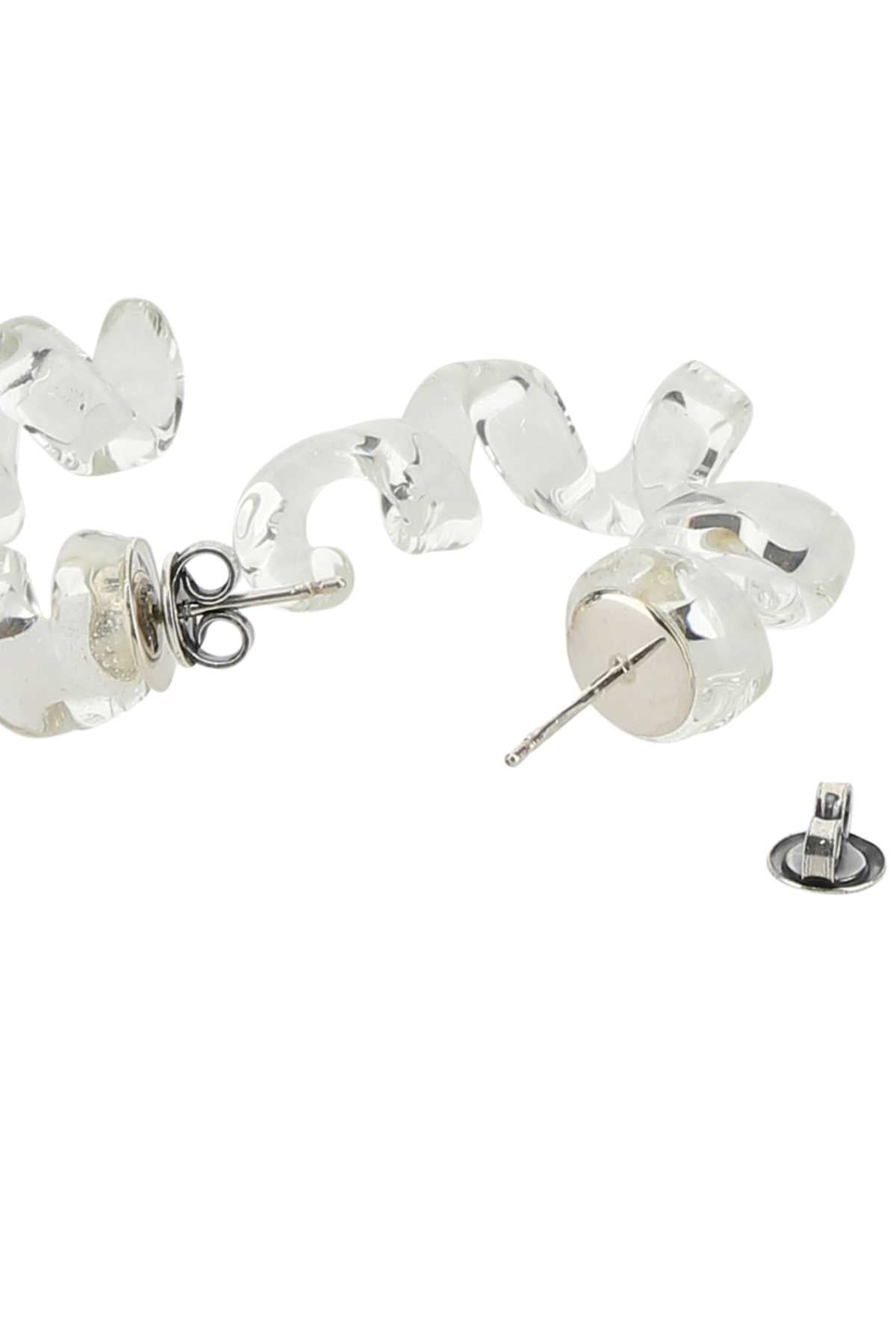 Bottega Veneta Women Transparent Glass Turn Earrings by Luosophy