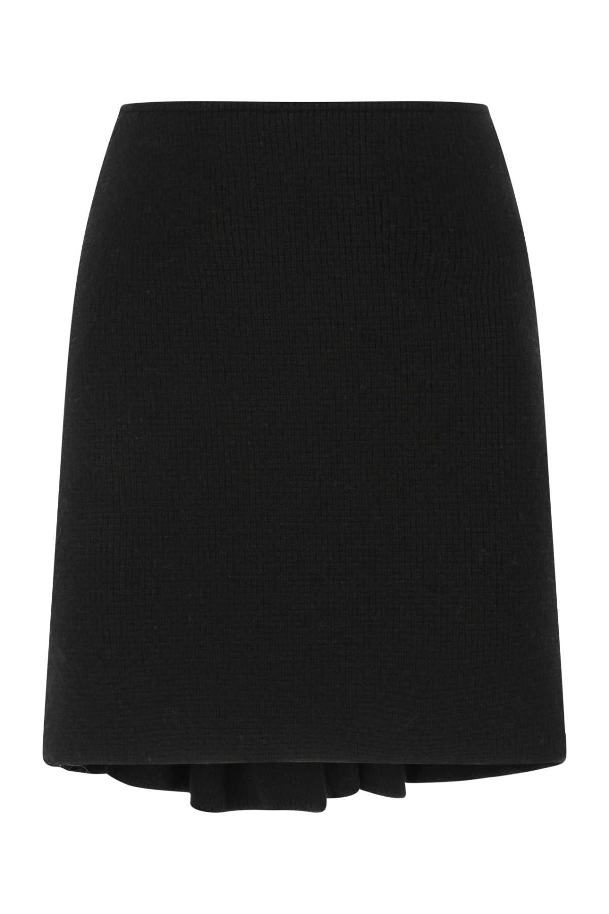 Bottega Veneta Women Black Wool Blend Skirt DestGlow