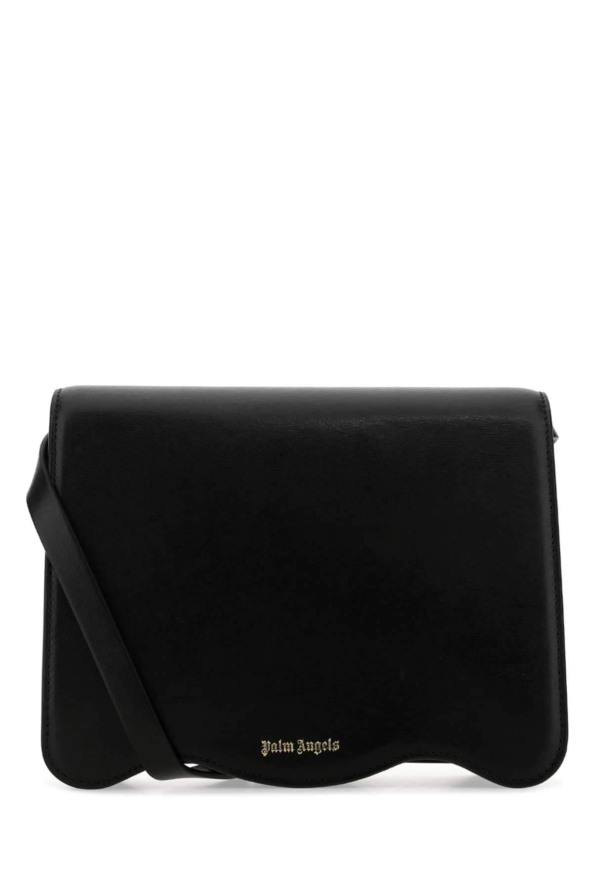Palm Angels Women Black Leather Palm Beach Crossbody Bag DestGlow