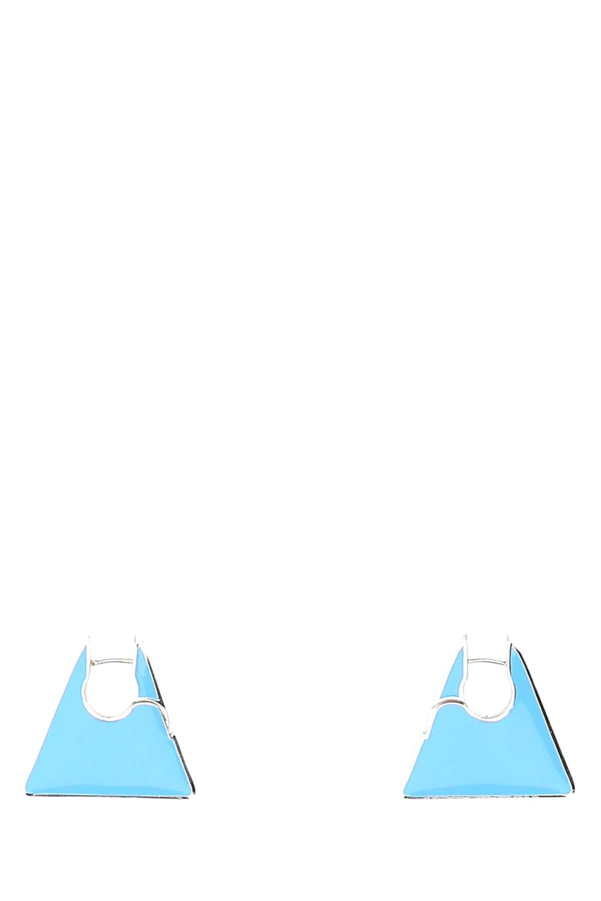 Bottega Veneta Women Light Blue Silver Essentials Earrings by Luosophy