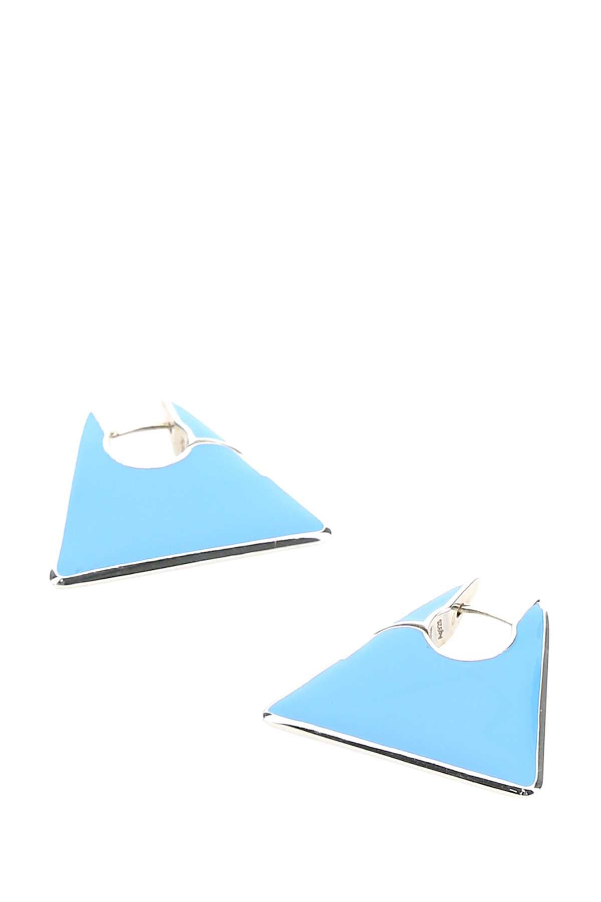 Bottega Veneta Women Light Blue Silver Essentials Earrings by Luosophy
