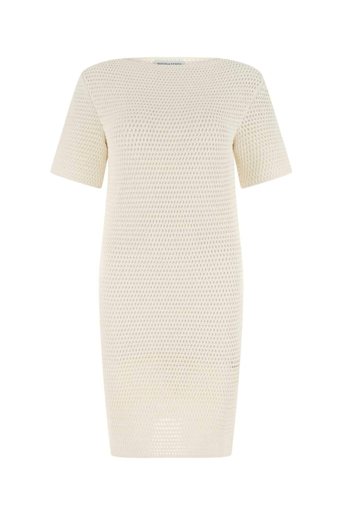 Bottega Veneta Women Ivory Crochet Dress DestGlow