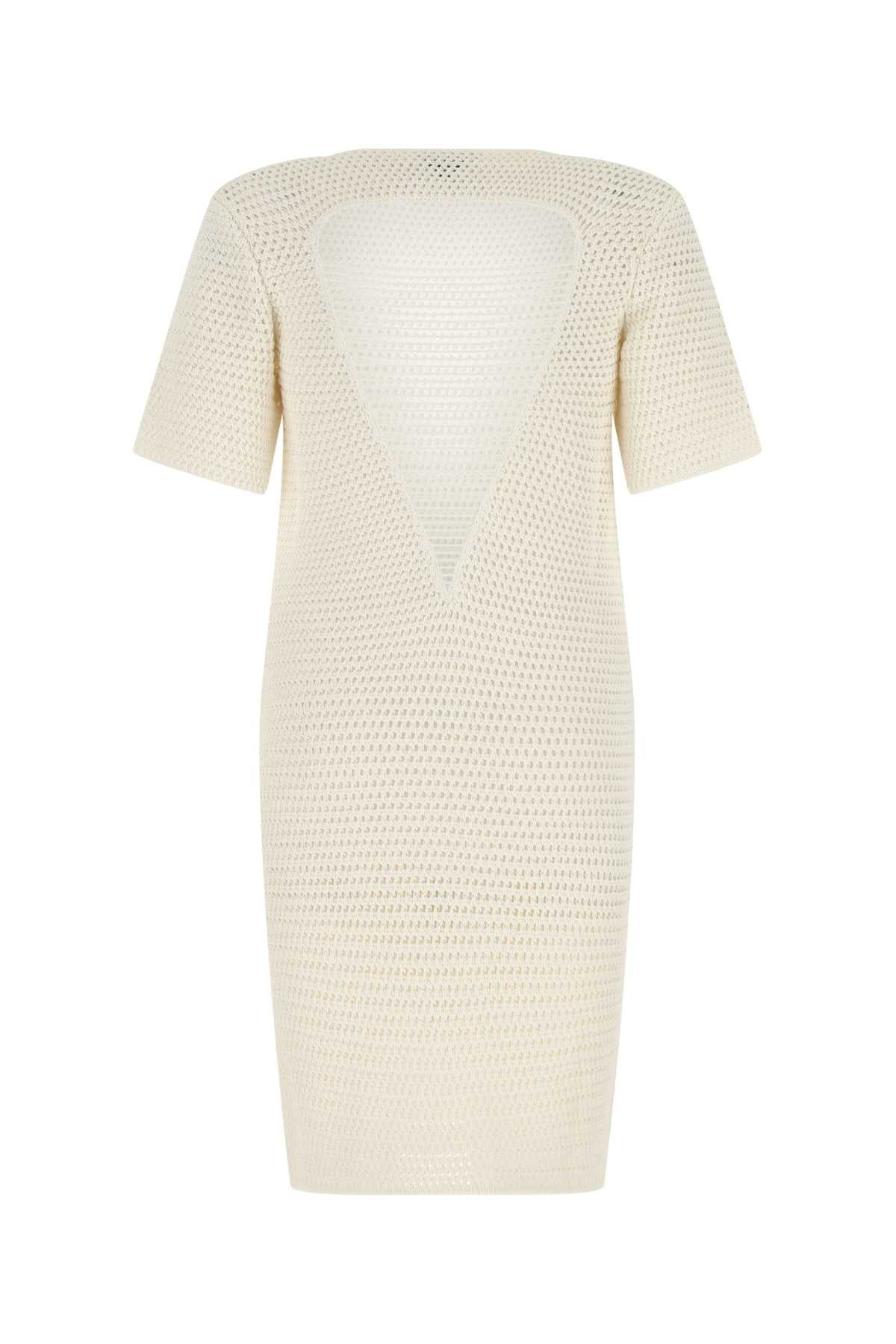 Bottega Veneta Women Ivory Crochet Dress by Luosophy