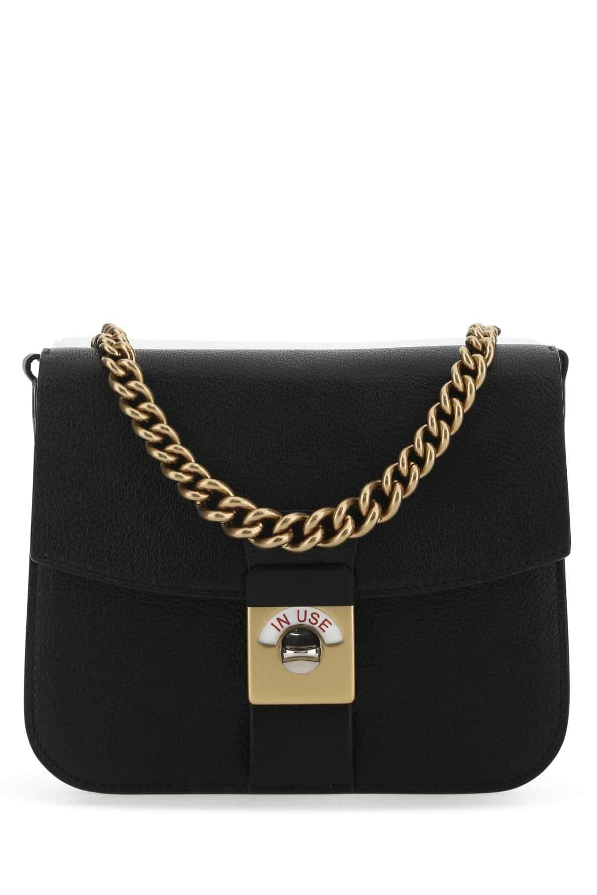 Maison Margiela Women Two-Tone Leather And Cotton New Lock Square Handbag DestGlow