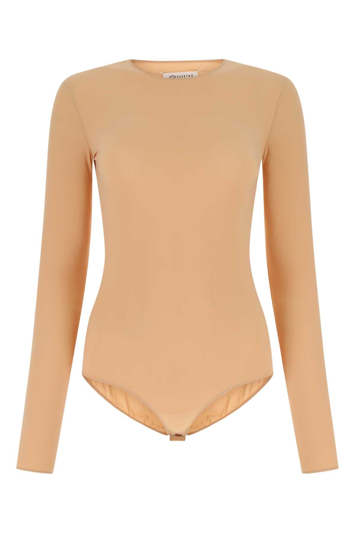 Maison Margiela Women Skin Pink Stretch Nylon Bodysuit by Luosophy