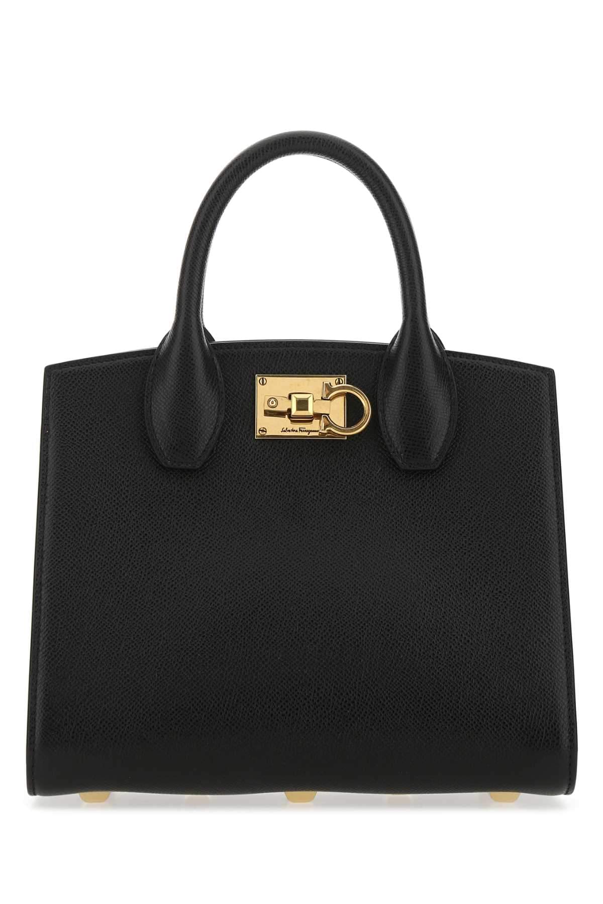 Salvatore Ferragamo Women Black Leather The Studio Handbag DestGlow