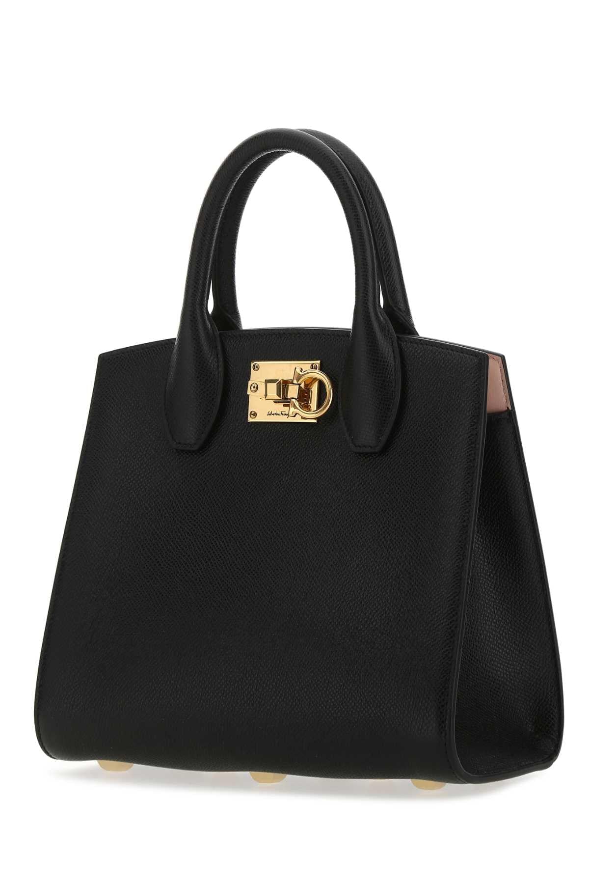 Salvatore Ferragamo Women Black Leather The Studio Handbag DestGlow