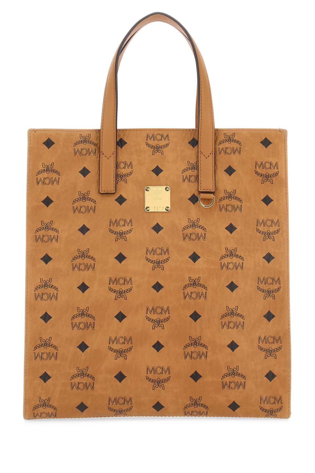 Mcm Women Printed Canvas Small Aren Shopping Bag DestGlow