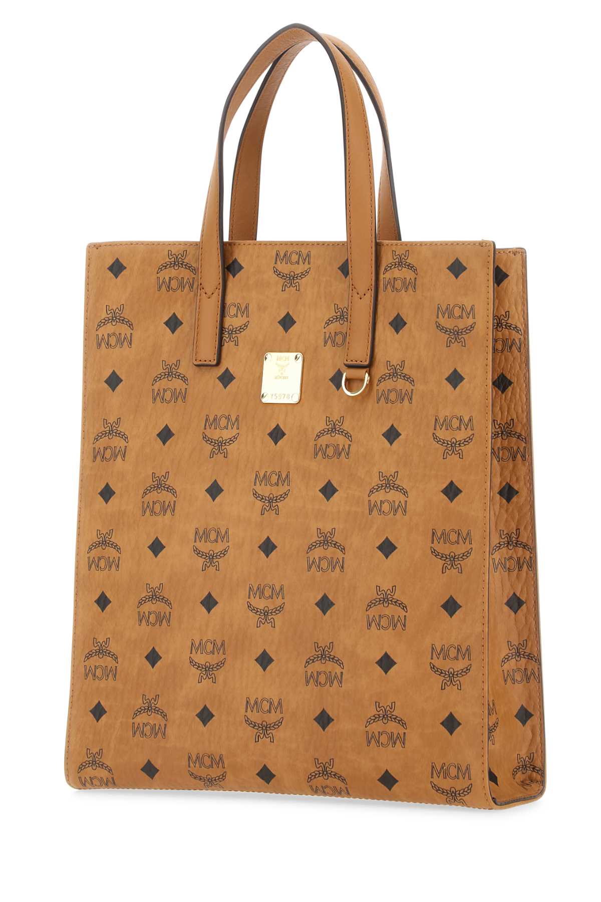 Mcm Women Printed Canvas Small Aren Shopping Bag DestGlow