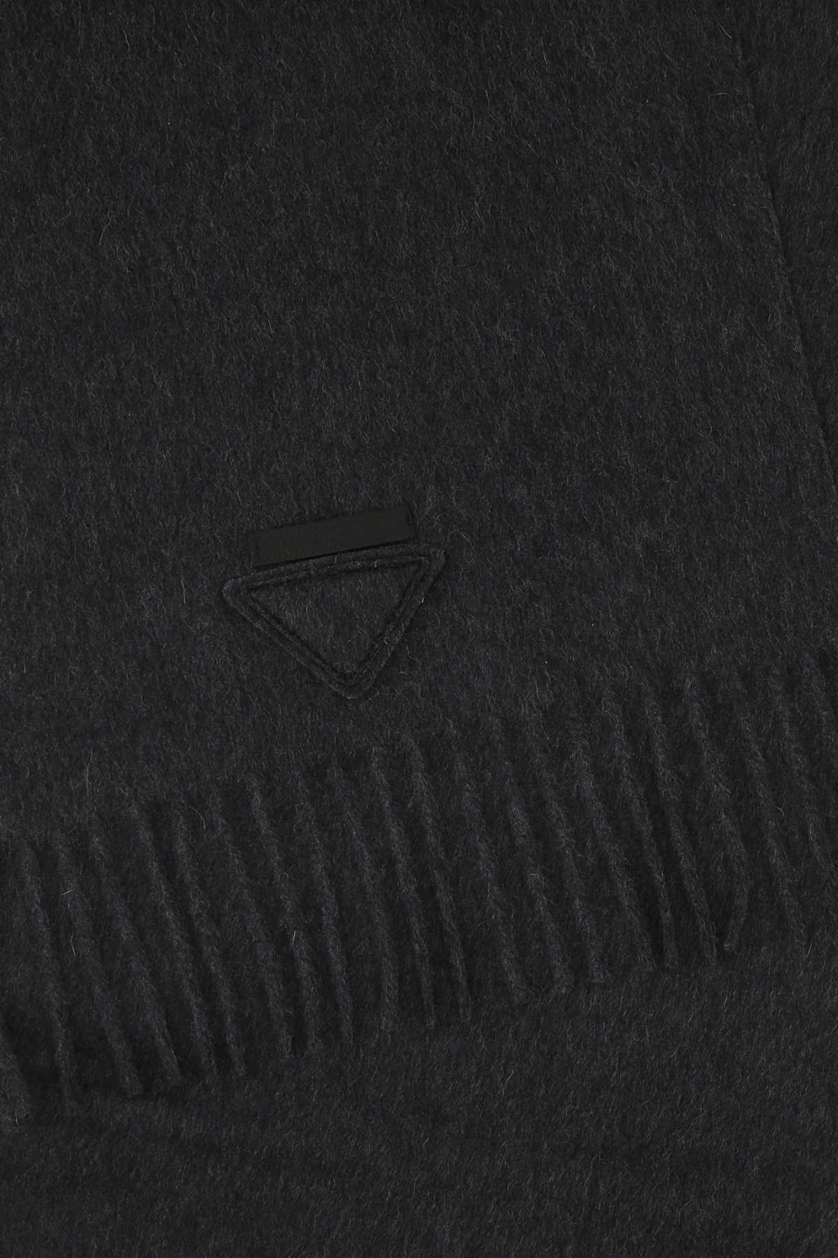 Prada Women Charcoal Cashmere Scarf DestGlow