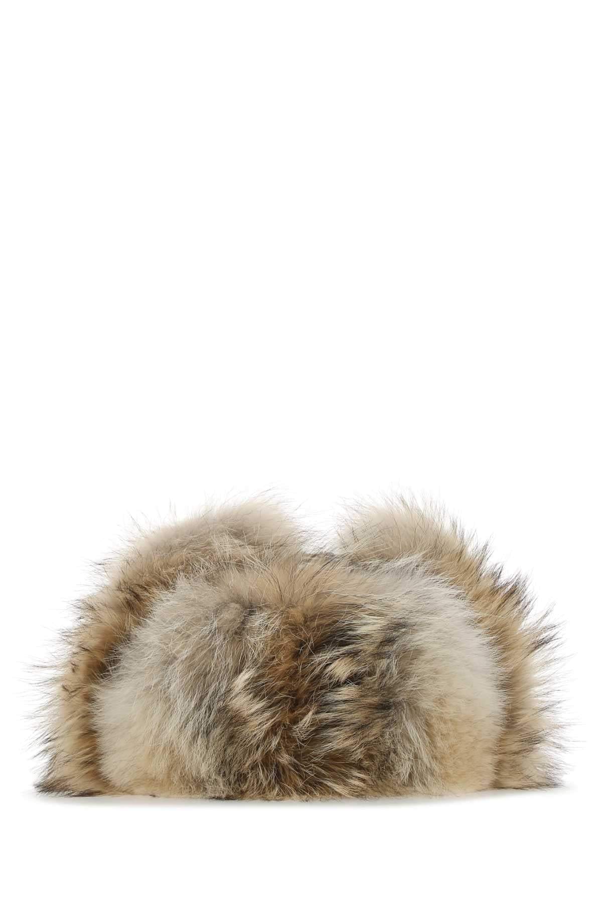 Prada Women Nylon And Fur Hat DestGlow