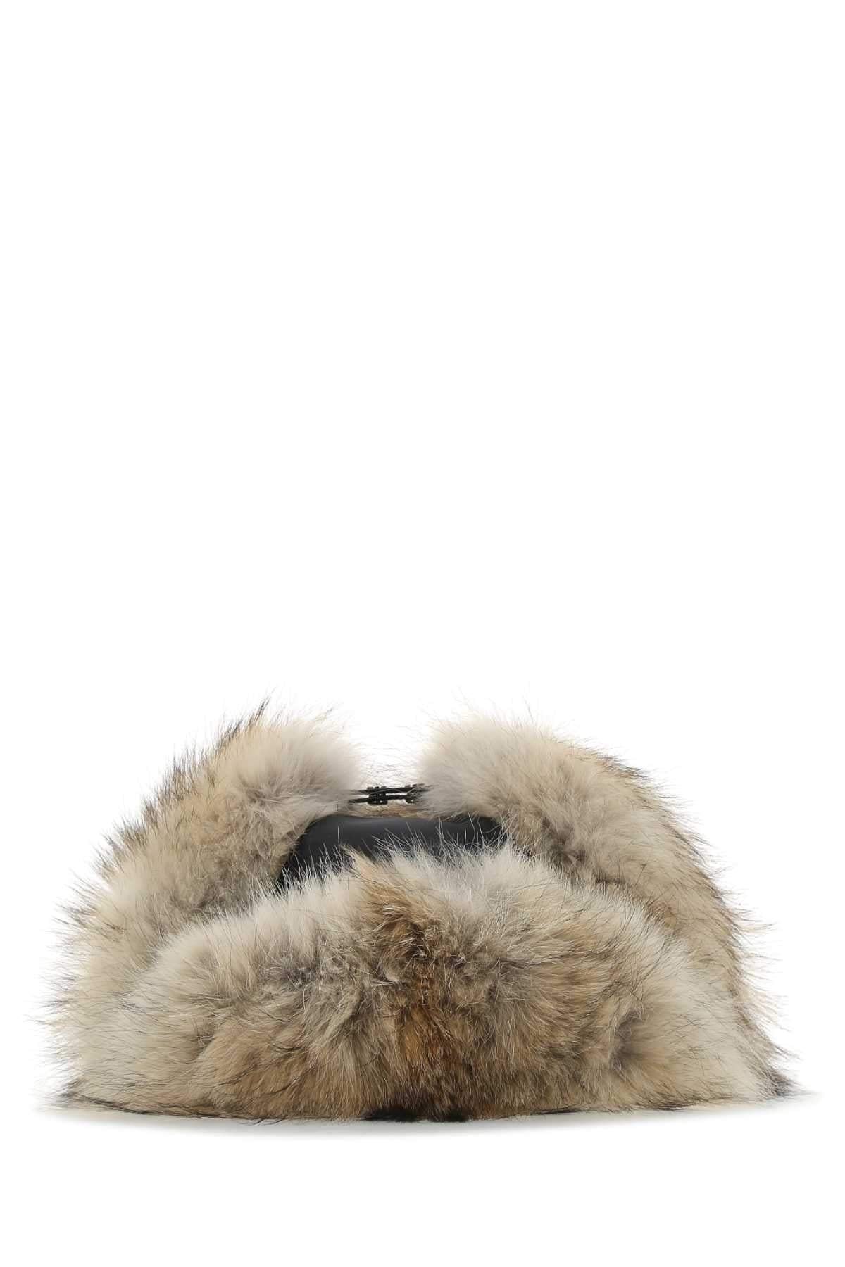 Prada Women Nylon And Fur Hat DestGlow