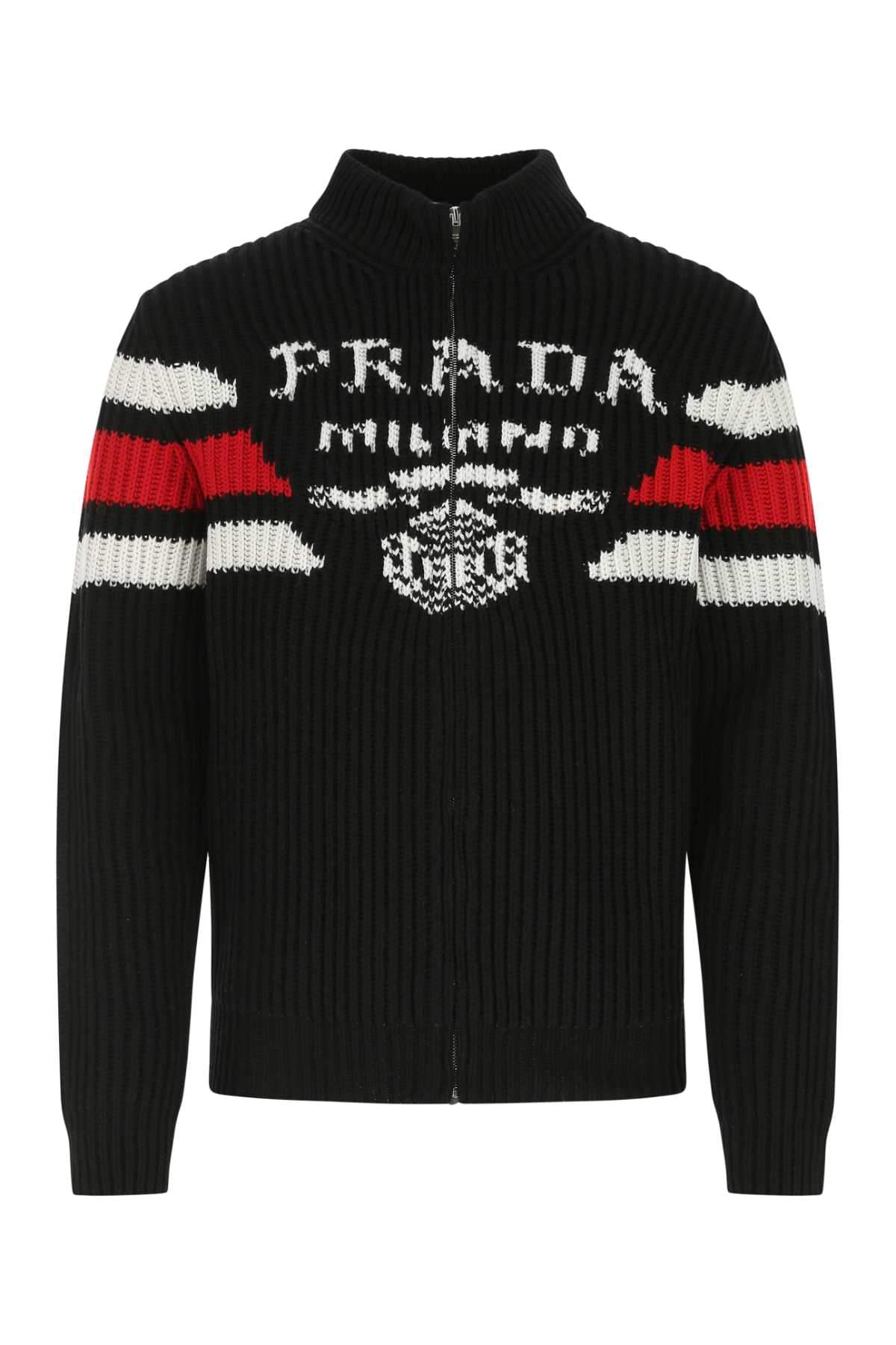 Prada Men Black Cashmere Cardigan DestGlow