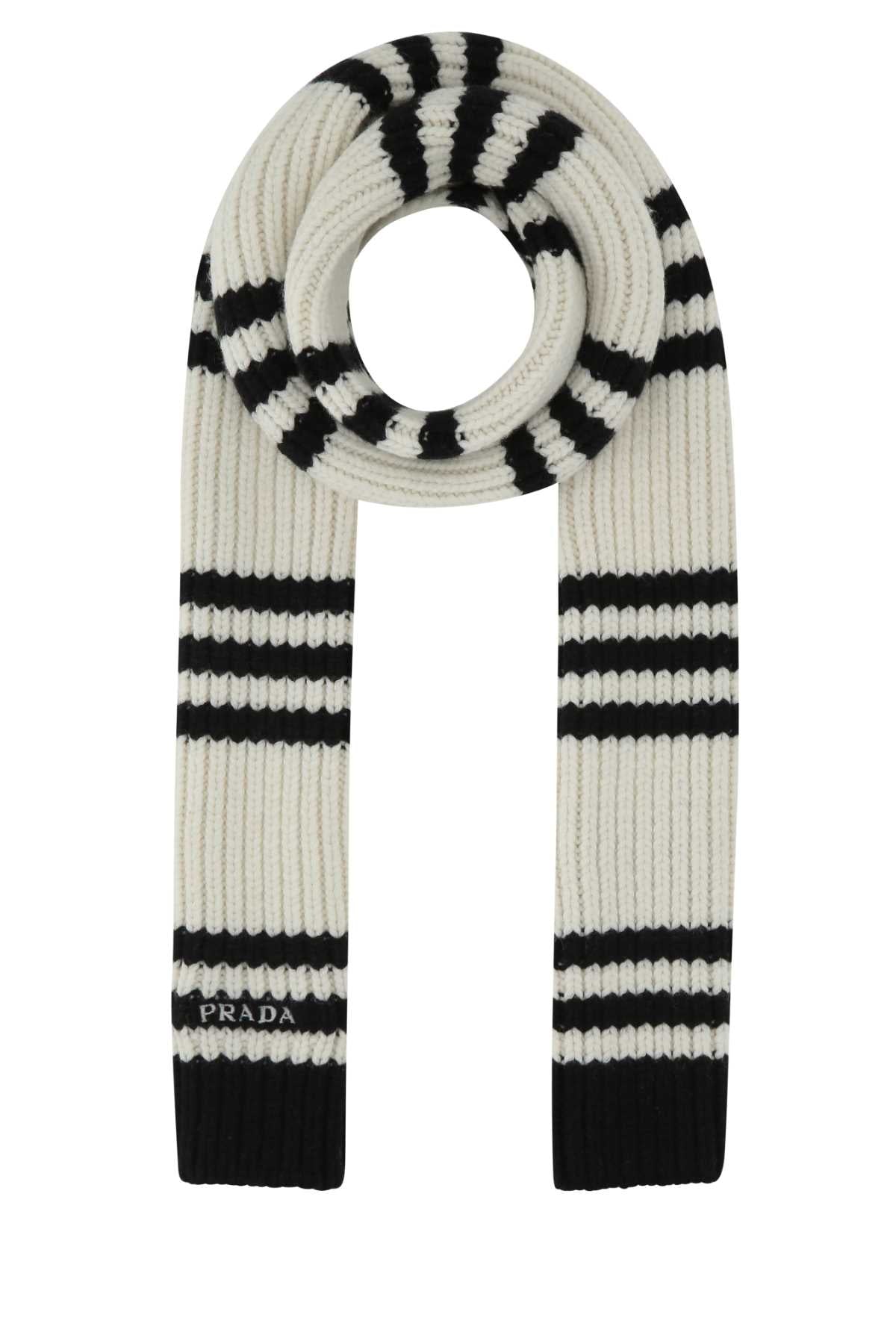 Prada Women Embroidered Cashmere Scarf DestGlow