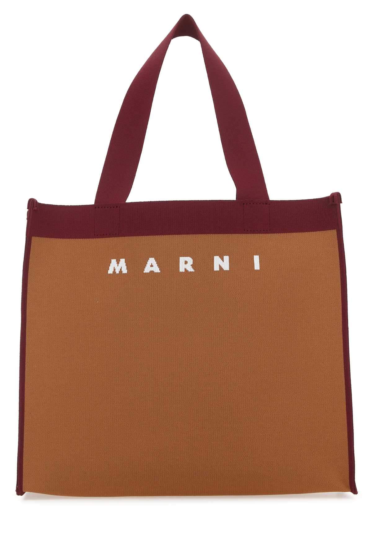 Marni Women Two-Tone Fabric Medium Shopping Bag DestGlow