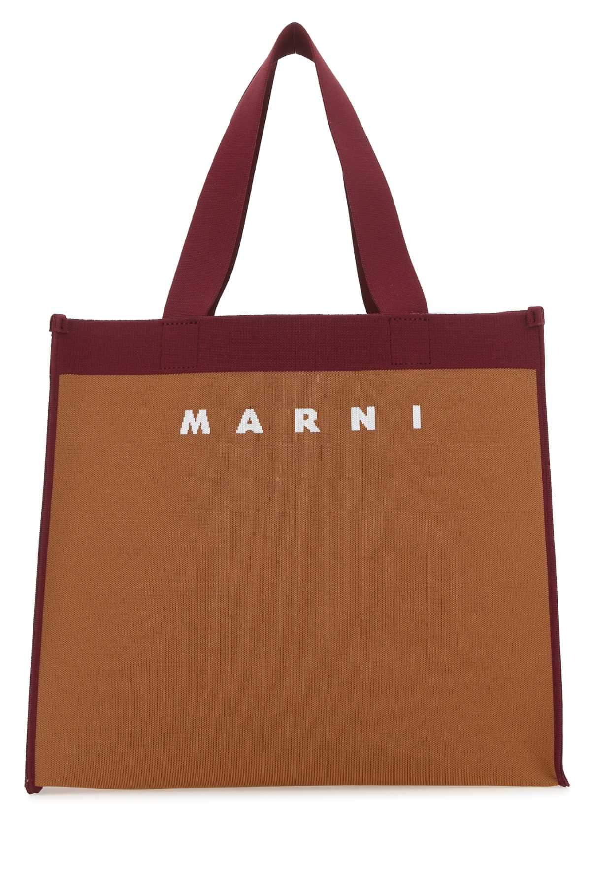 Marni Women Two-Tone Fabric Medium Shopping Bag DestGlow