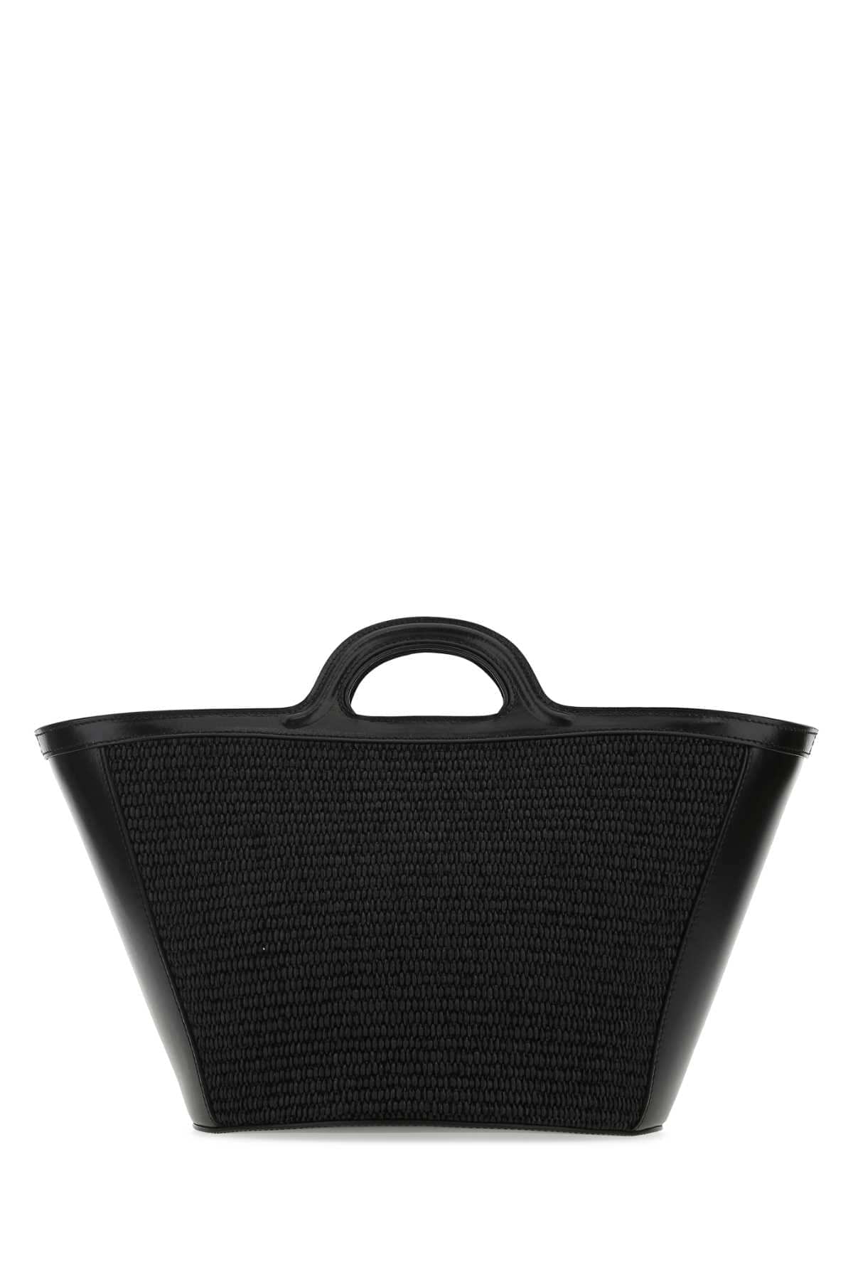 Marni Women Black Leather And Raffia Small Tropicalia Summer Handbag DestGlow