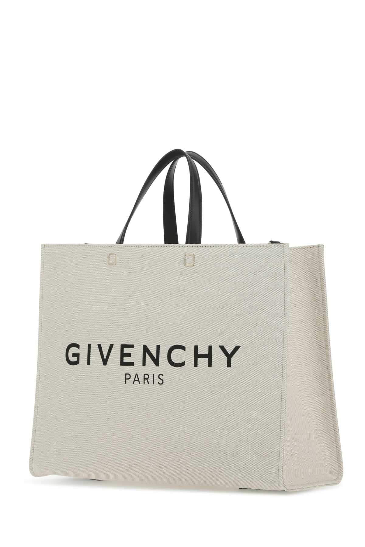 Givenchy Women Ivory Canvas Medium G Shopping Bag DestGlow