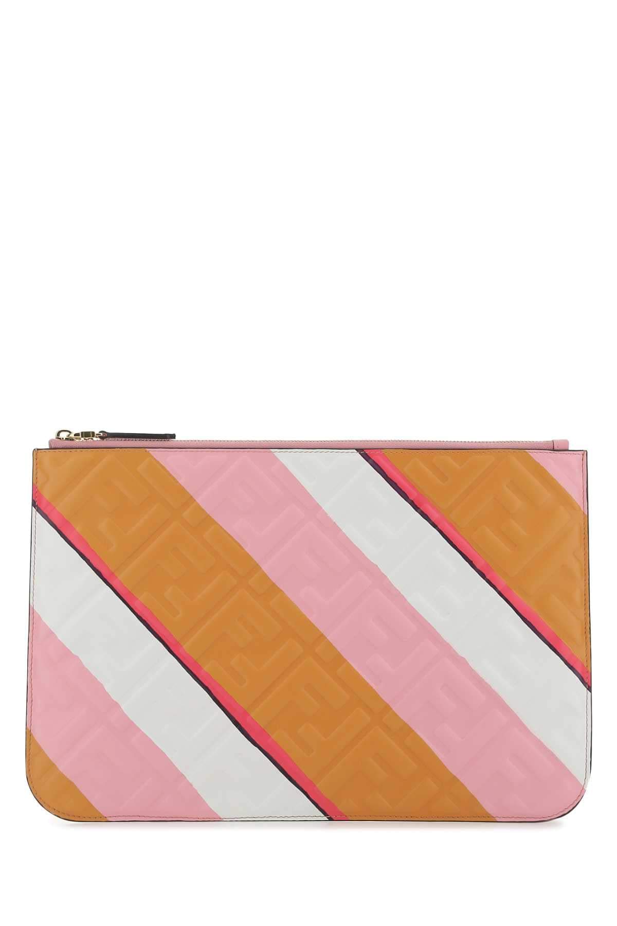 Fendi Women Multicolor Nappa Leather Pouch DestGlow