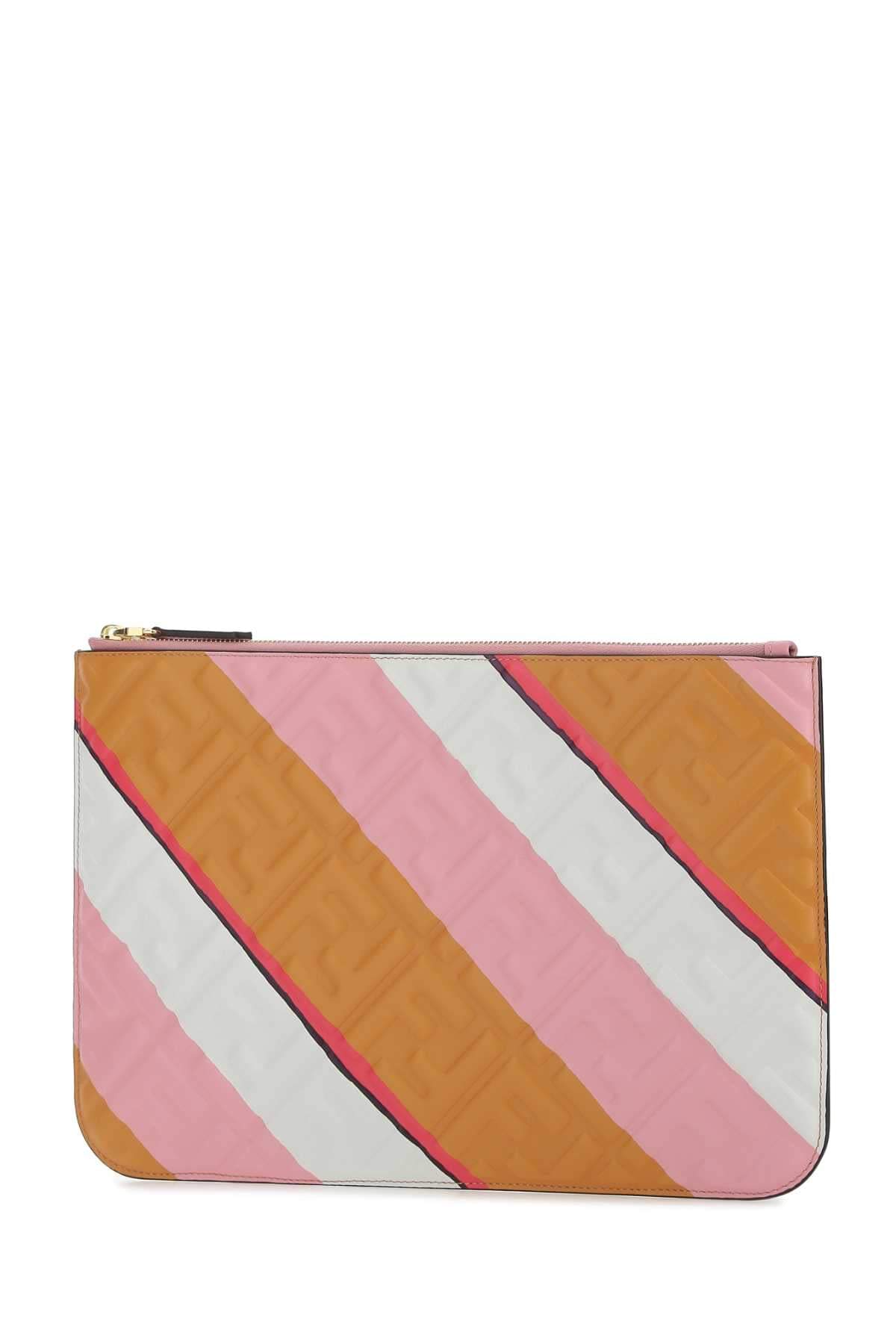 Fendi Women Multicolor Nappa Leather Pouch DestGlow