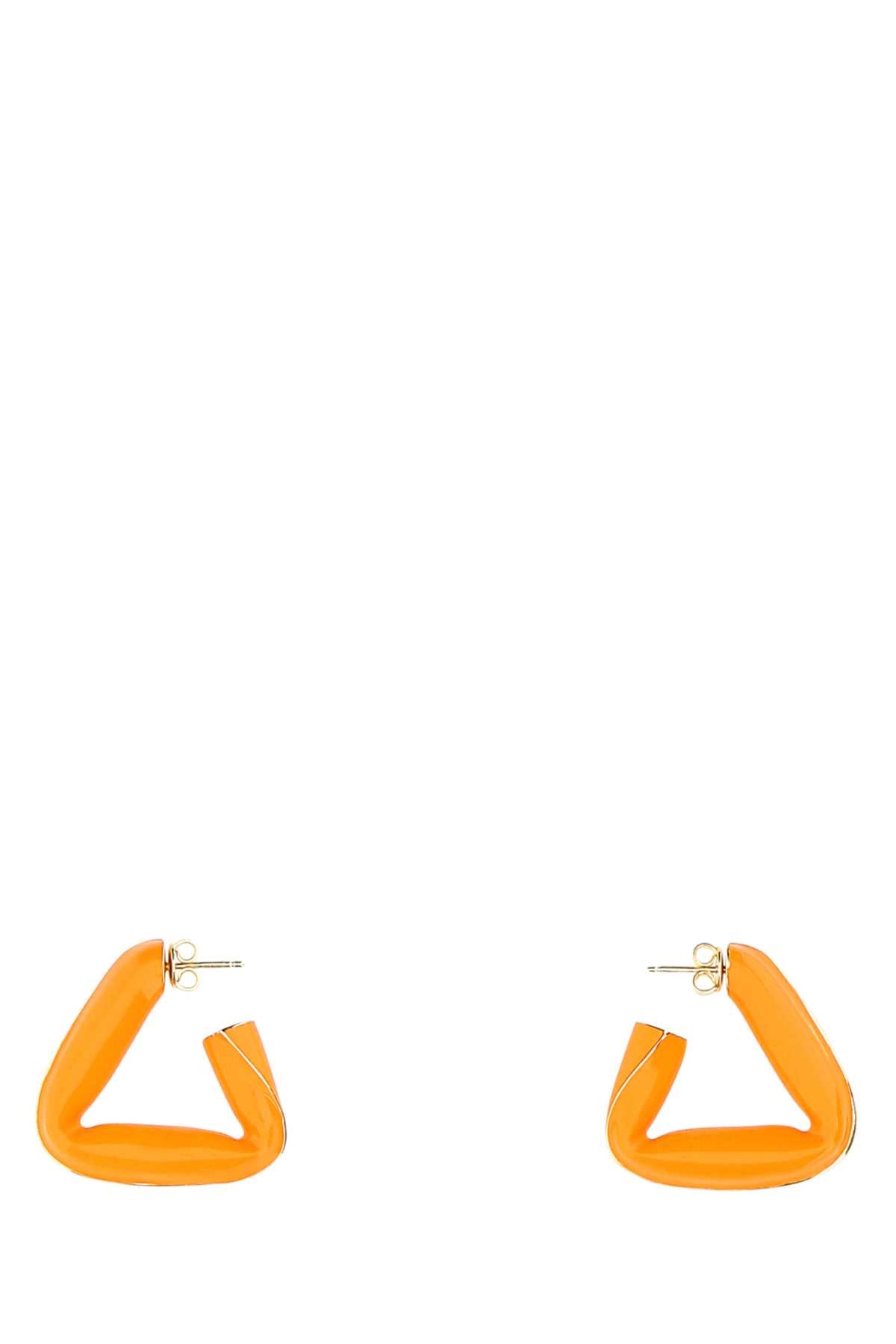 Bottega Veneta Women Orange 925 Silver Fold Earrings by Luosophy