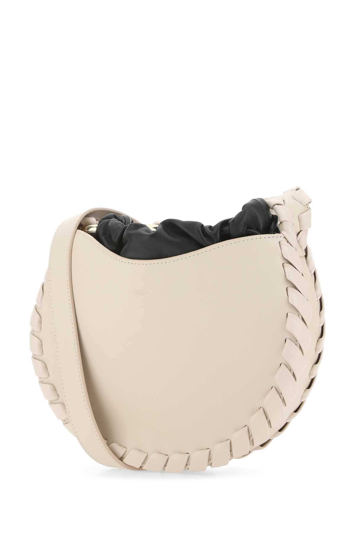 Chloe Women Powder Pink Leather Small Mate Crossbody Bag DestGlow