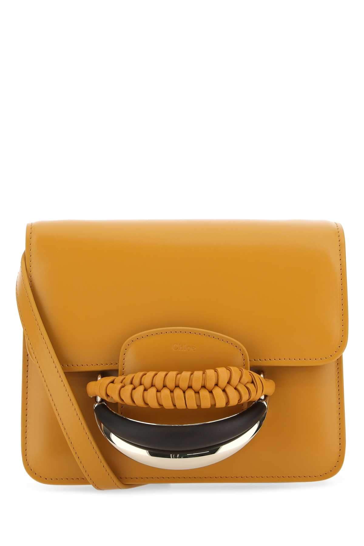 Chloe Women Mustard Leather Kattie Clutch DestGlow