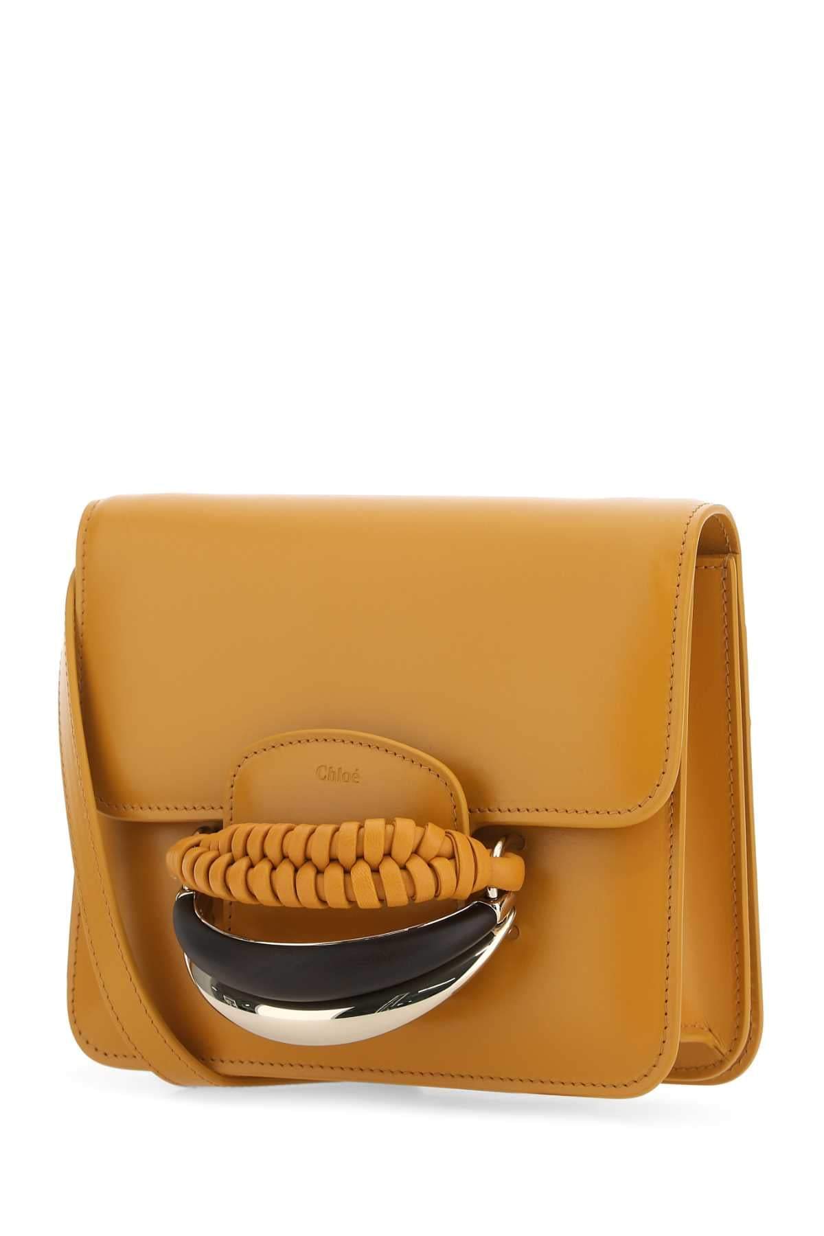 Chloe Women Mustard Leather Kattie Clutch DestGlow
