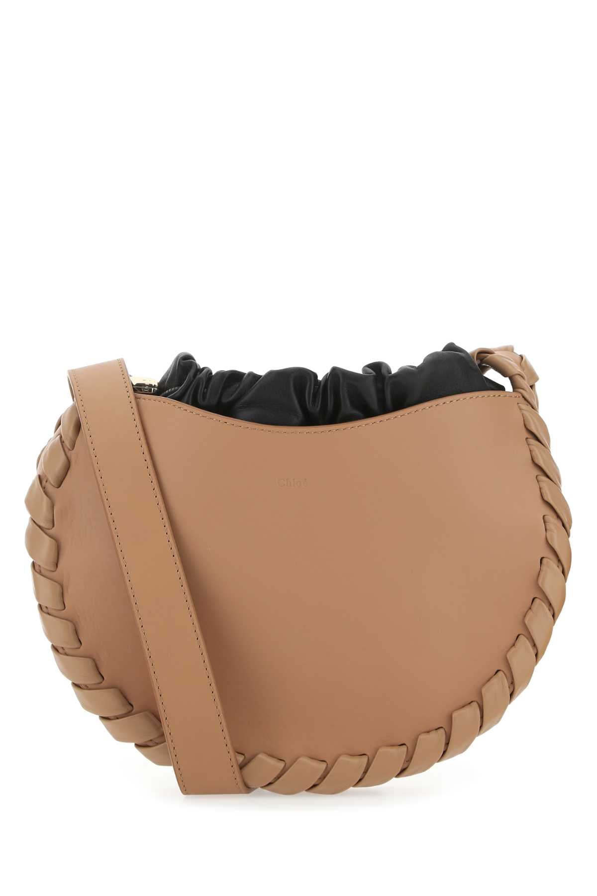 Chloe Women Biscuit Leather Small Mate Crossbody Bag by Luosophy