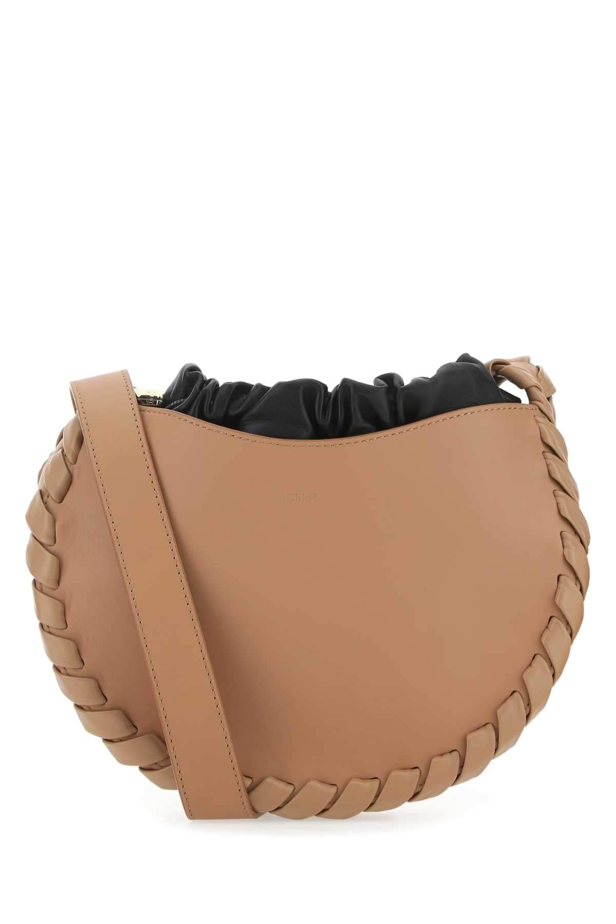 Chloe Women Biscuit Leather Small Mate Crossbody Bag DestGlow