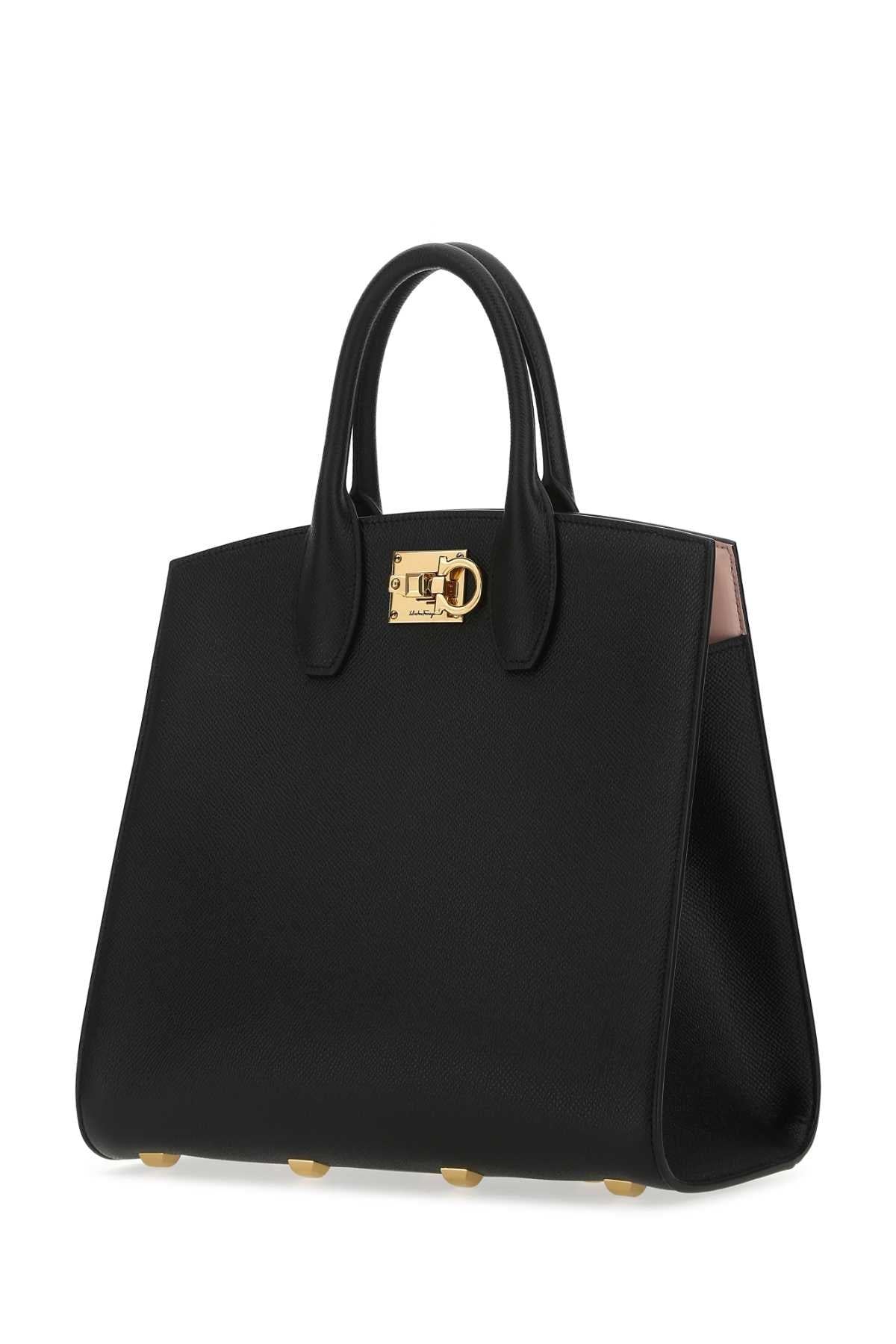 Salvatore Ferragamo Women Black Leather The Studio Handbag DestGlow