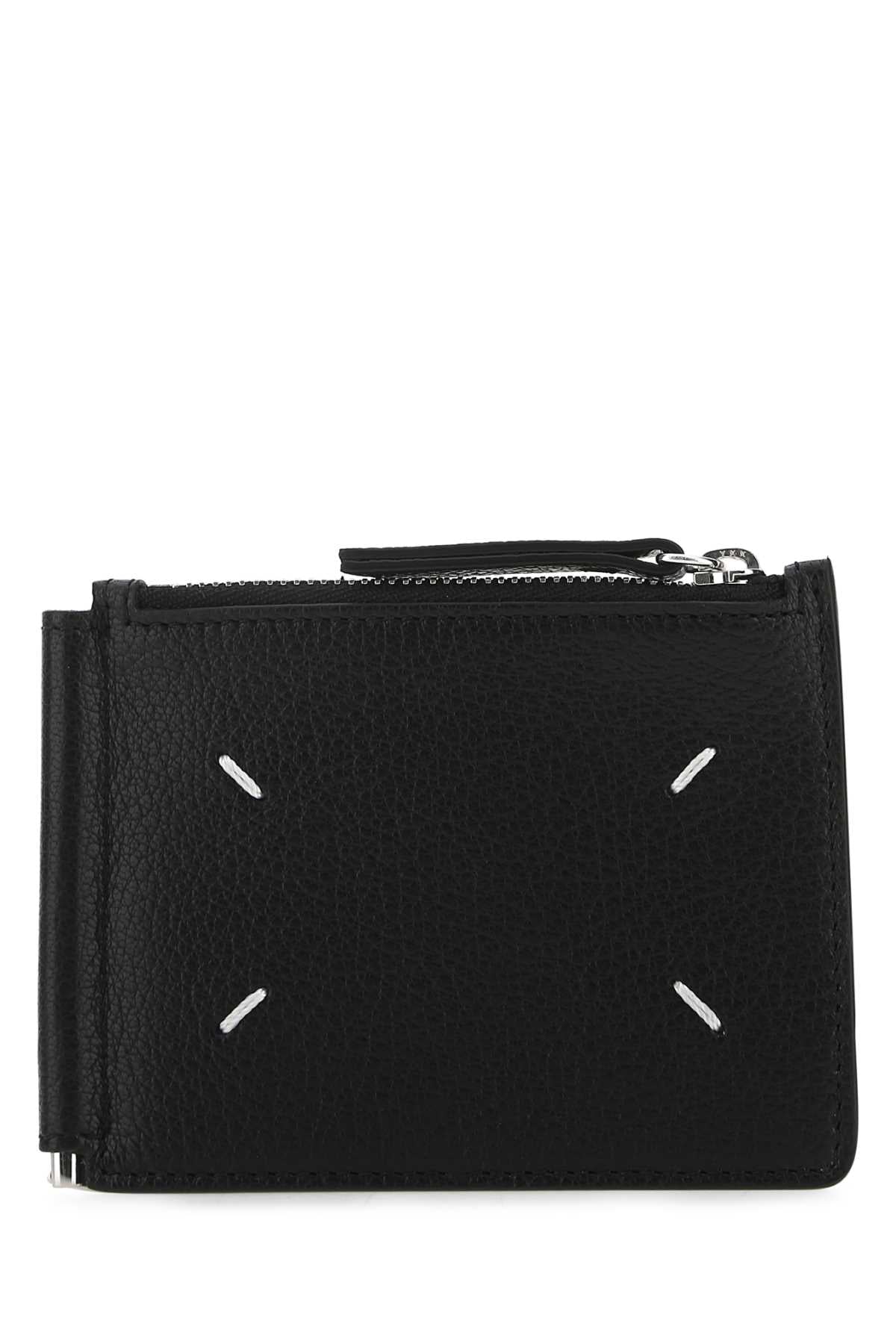 Maison Margiela Women Black Leather Card Holder by Luosophy