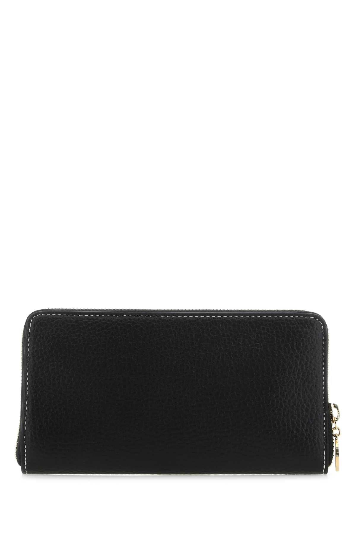 Stella Mccartney Women Black Grainy Mat Wallet by Luosophy